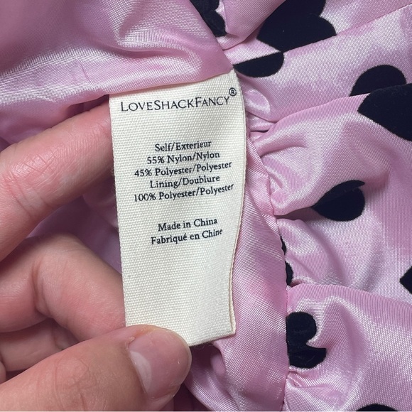 NEW! LoveShackFancy- Tilson Dress in Rosebud Pink Mini Heart Size 6 - Picture 9 of 9